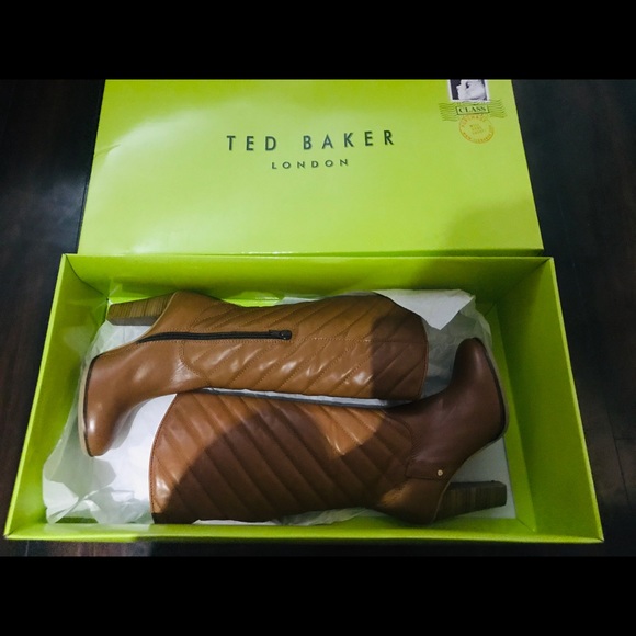 Ted Baker Golden Leather Long Boots size 5 - Picture 2 of 5
